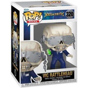 Funko Pop! Rocks: Megadeth - Vic Rattlehead Action Figure, Decor for Office Desk